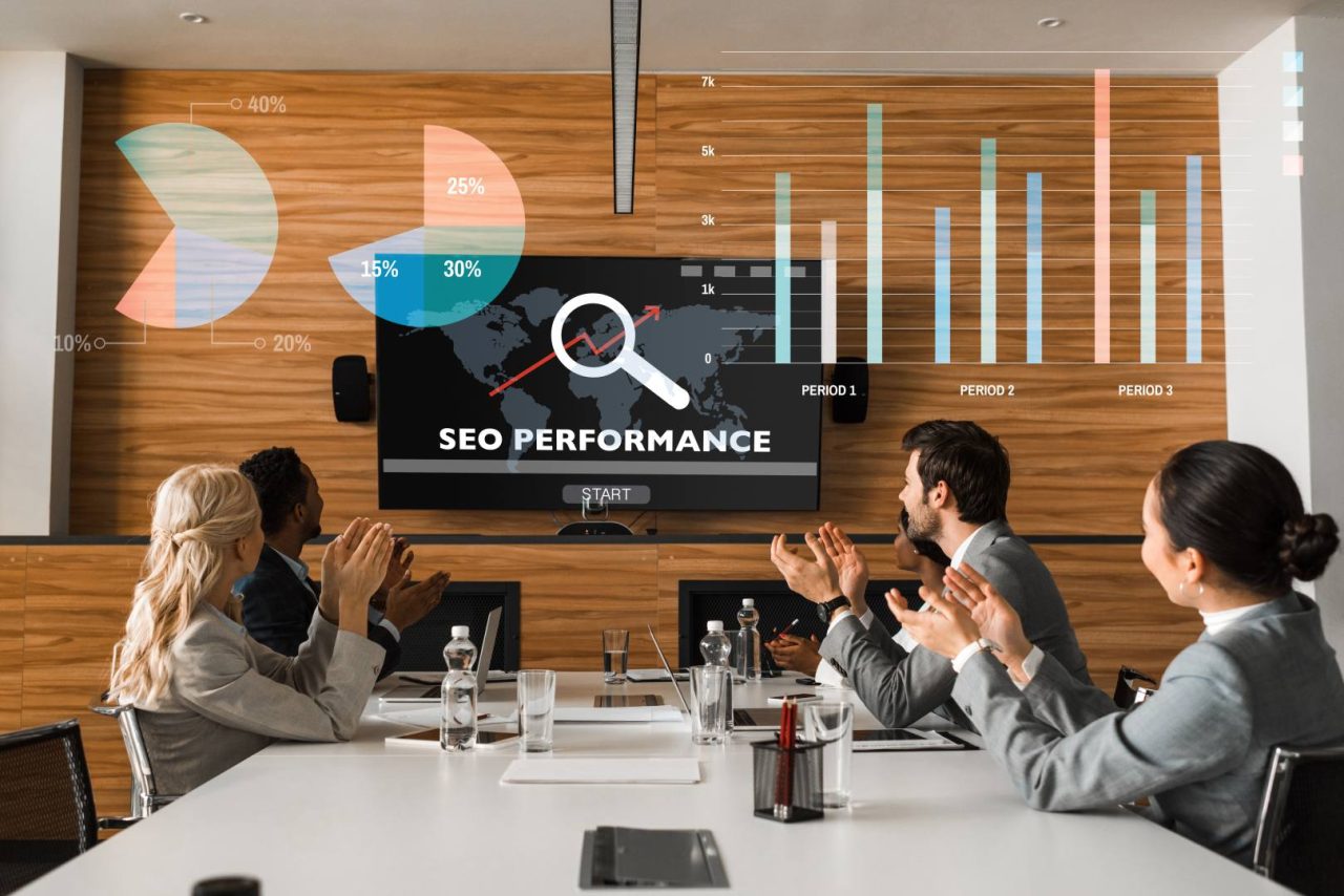 Avoid common misconceptions about SEO with Best Practices 1 Image - Boardroom meeting about SEO