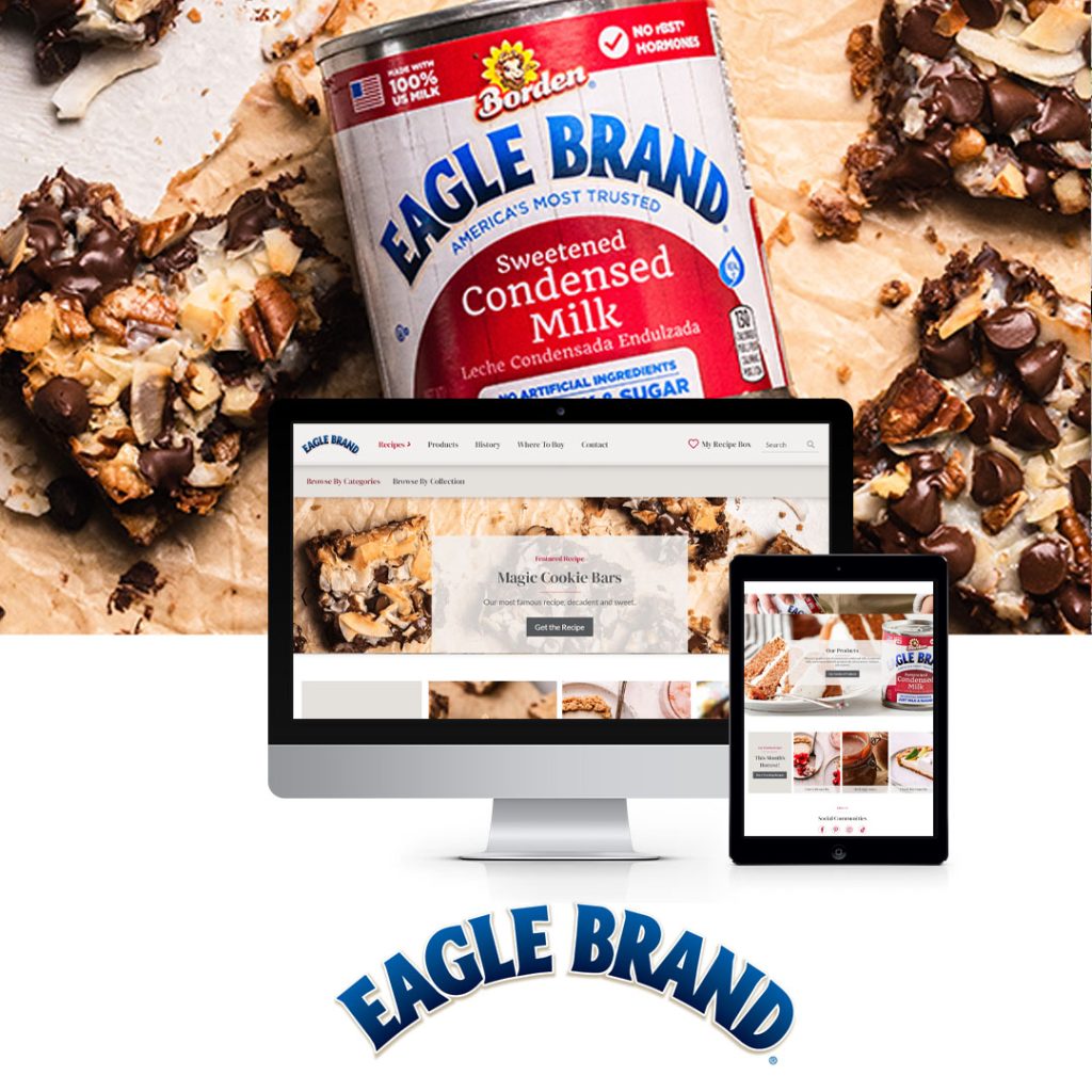 CPG web design for Eagle Brands Website
