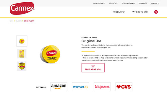 Custom Web Design for Carmex Website 03