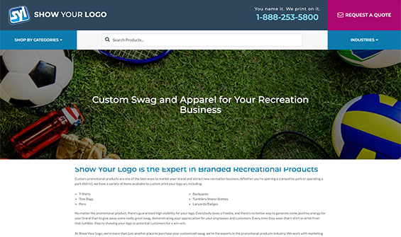 Custom Web Design for Show Your Logo Website 03