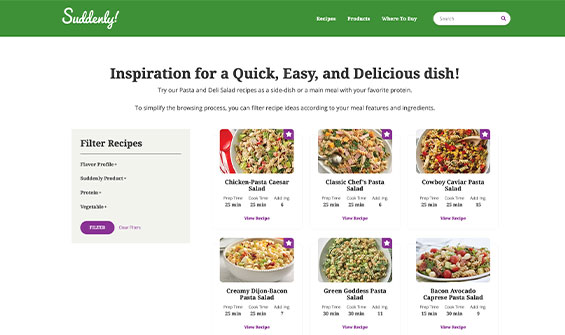 SuddenlySalad Website Design2