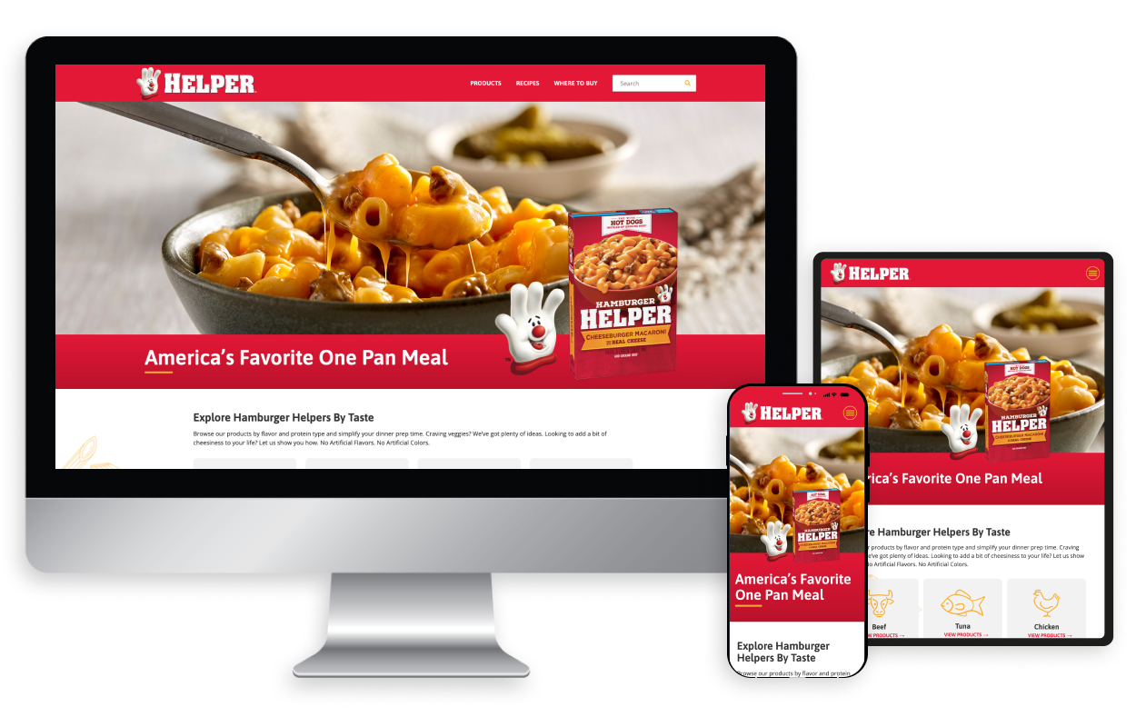 Hamburger Helper Website Design Case Study 02